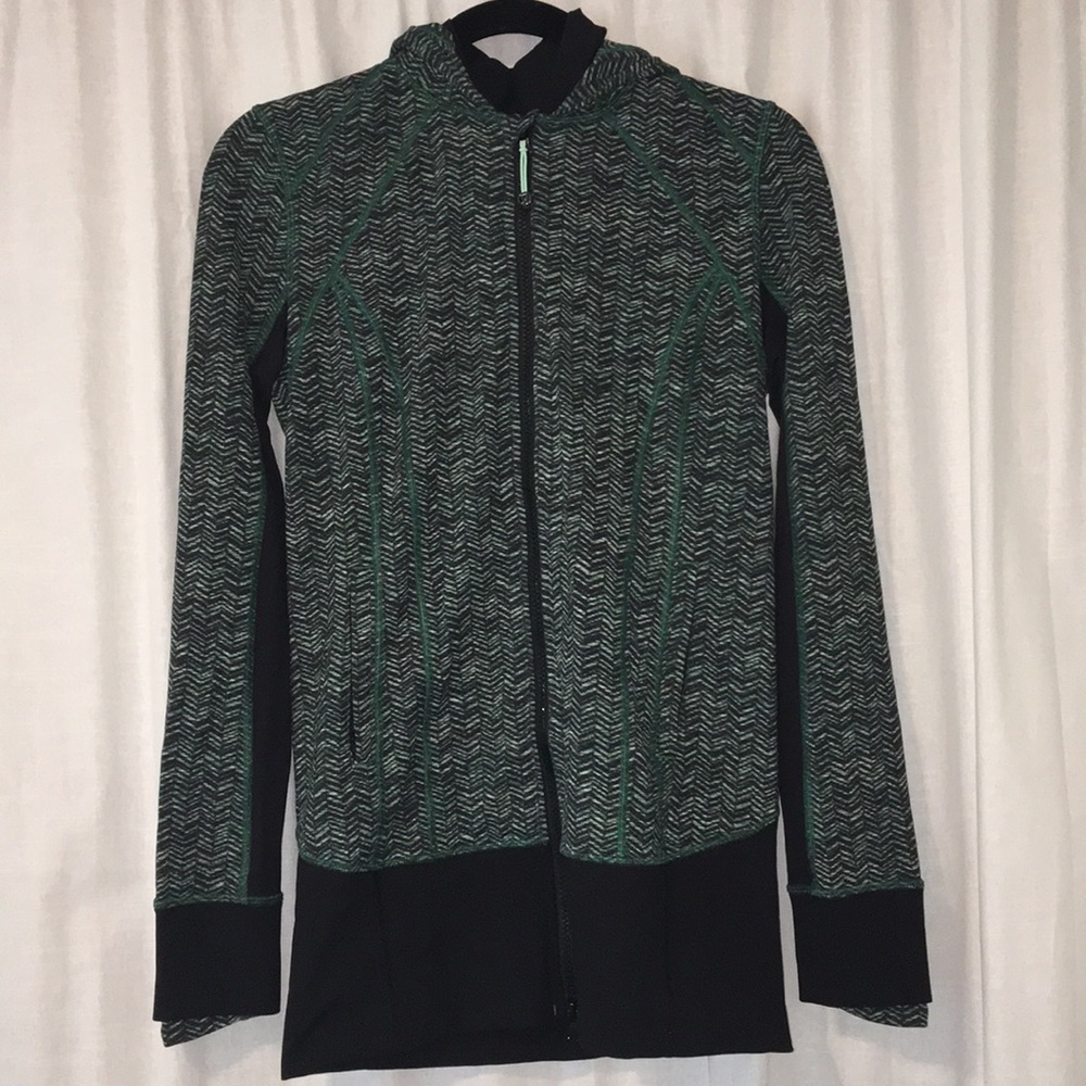 Women's hooded zip up sweater